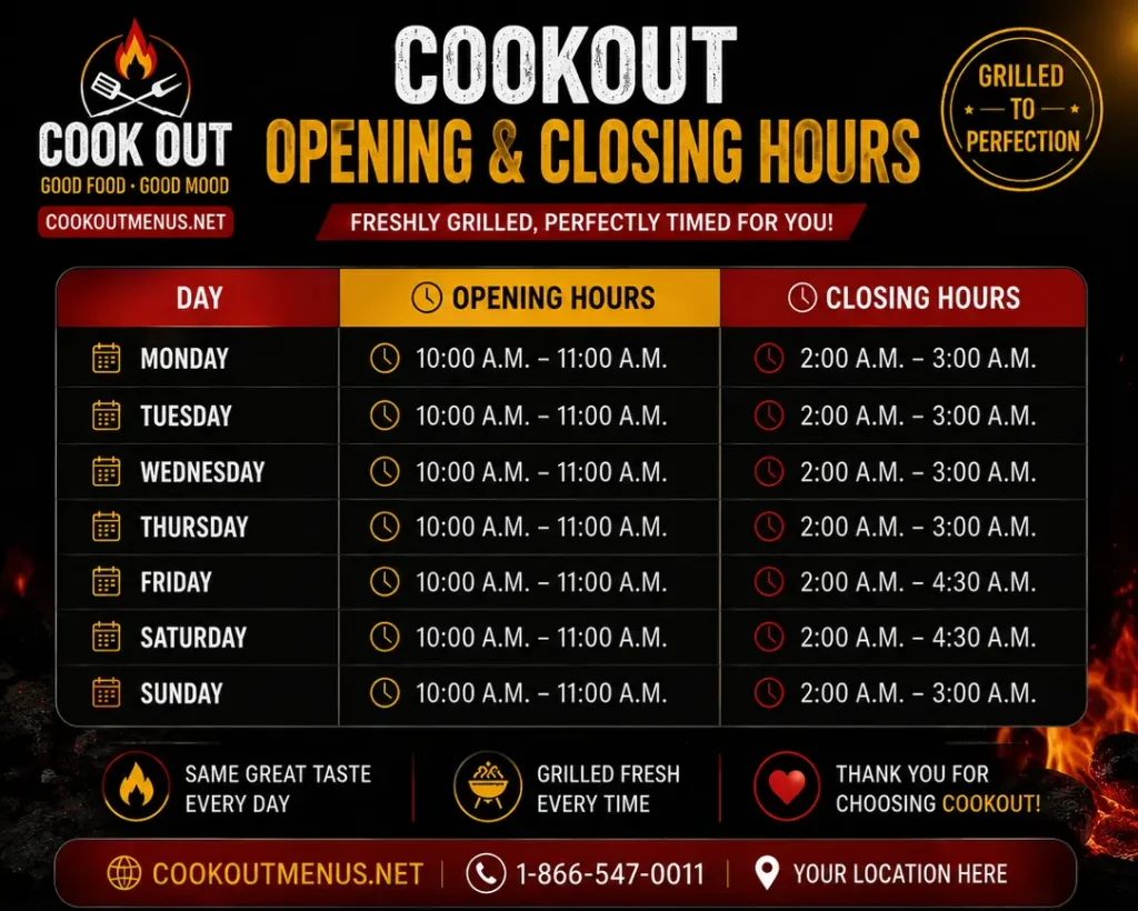 Cookout hours