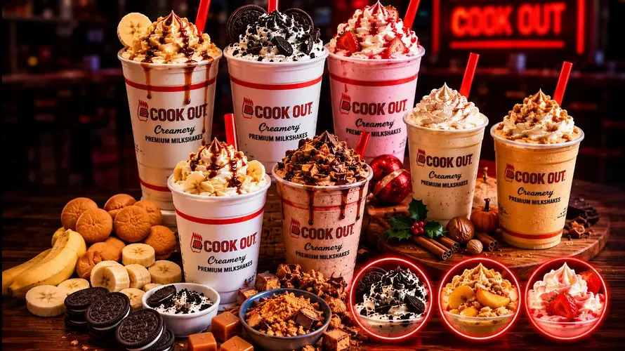 cookout milkshake menu