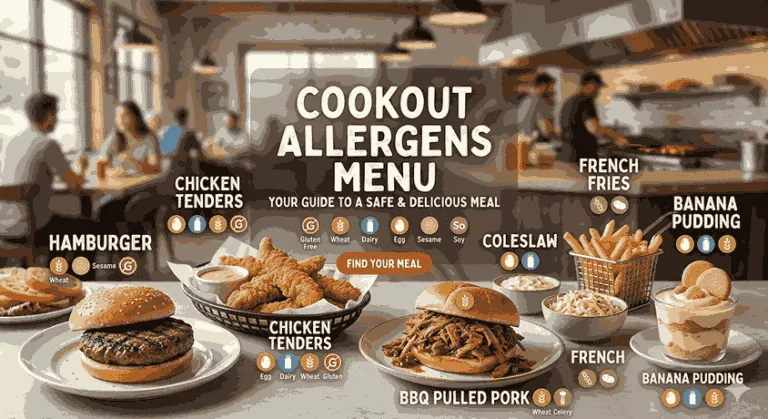 cookout allergen menu