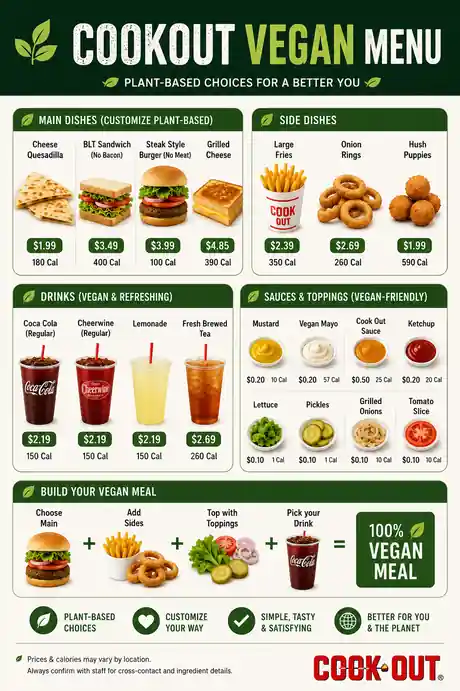 cookout vegan menu