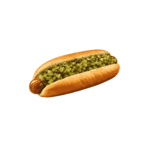 Mustard Relish Hot Dog