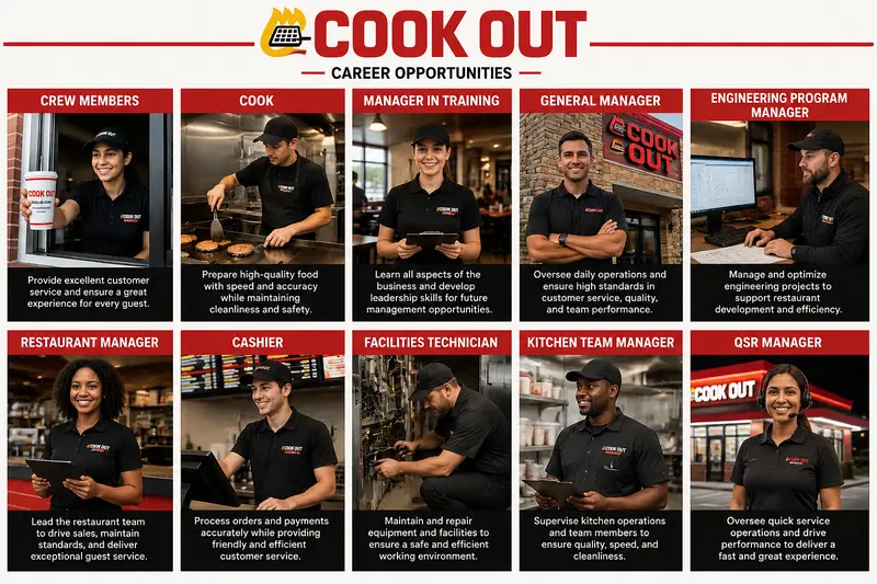 cookout job roles